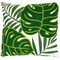 Northlight Tropical Palm Tree Leaves Throw Pillow - 16" - Green and White